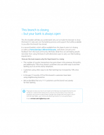 Main reasons Hayle branch is closing| Hayle Reason For Closure booklet